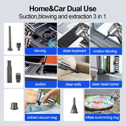 Handheld Powerful Vacuum Cleaner/Blower for Car and Home